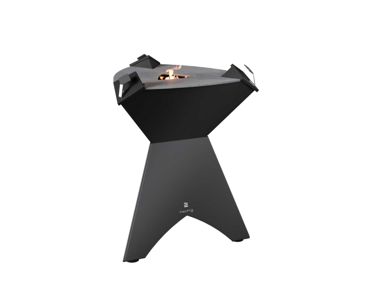 brasero modèle origine corten de la marque finoptim couleur noir