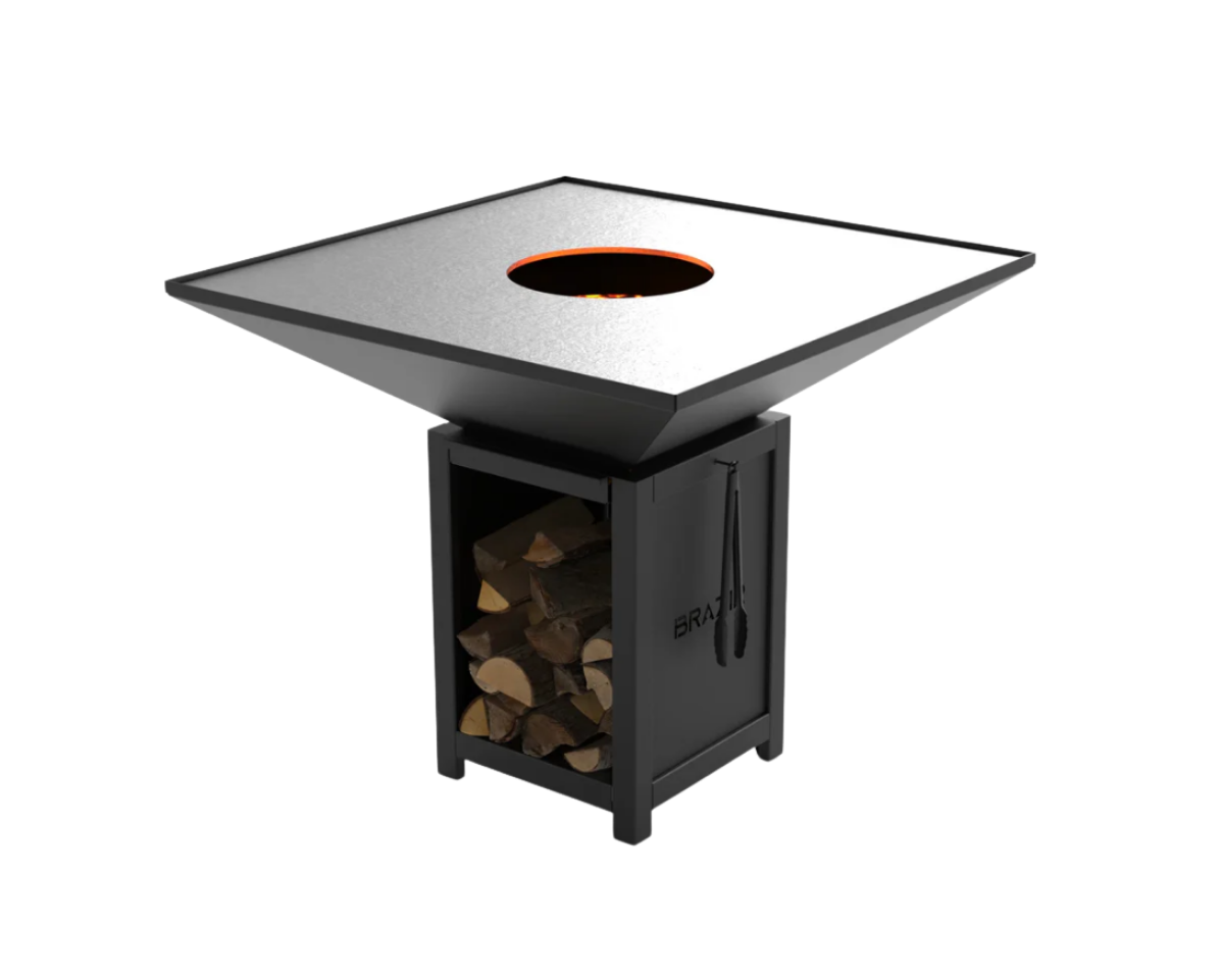 brasero 1040 m noir carré brasero modèle 1040 m de la marque brazir couleur noir, carré