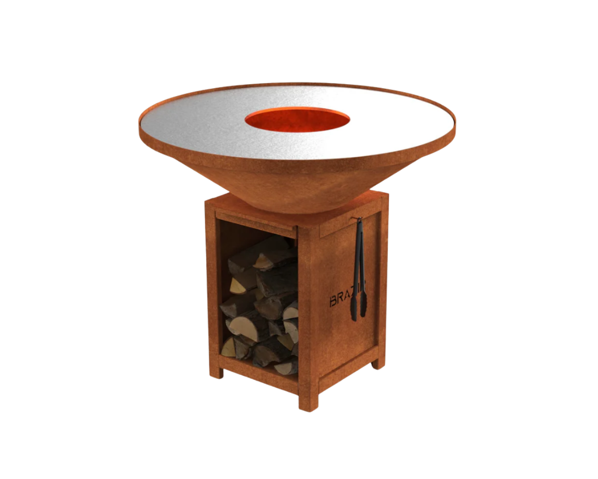 brasero 1040 m rouille rond brasero modèle 1040 m de la marque brazir couleur rouille, rond