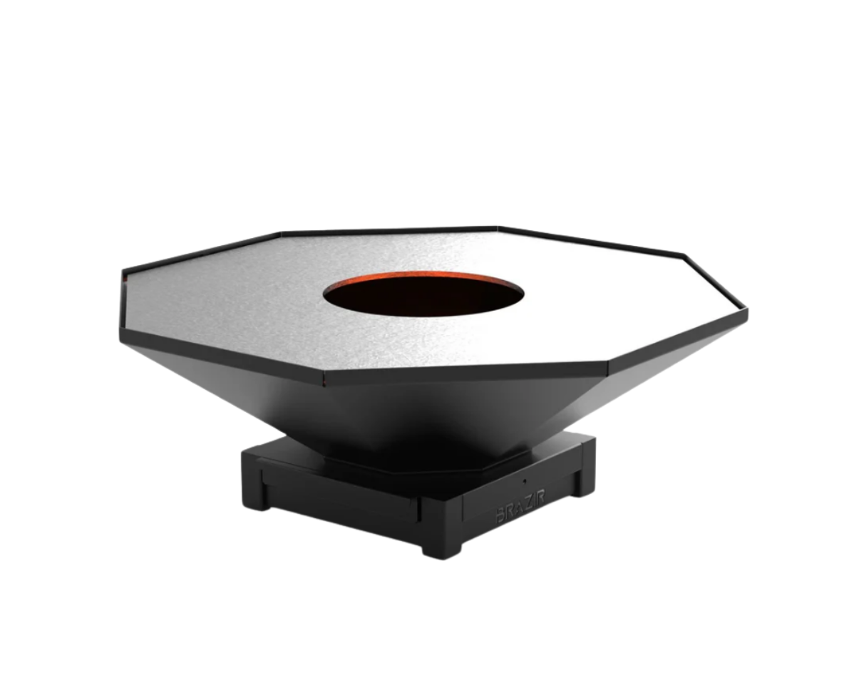 brasero 1040 s noir hexagonal brasero modèle 1040 s de la marque brazir couleur noir, hexagonal