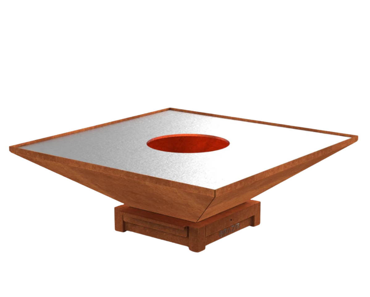 brasero 1040 s rouille carré brasero modèle 1040 s de la marque brazir couleur rouille, carré