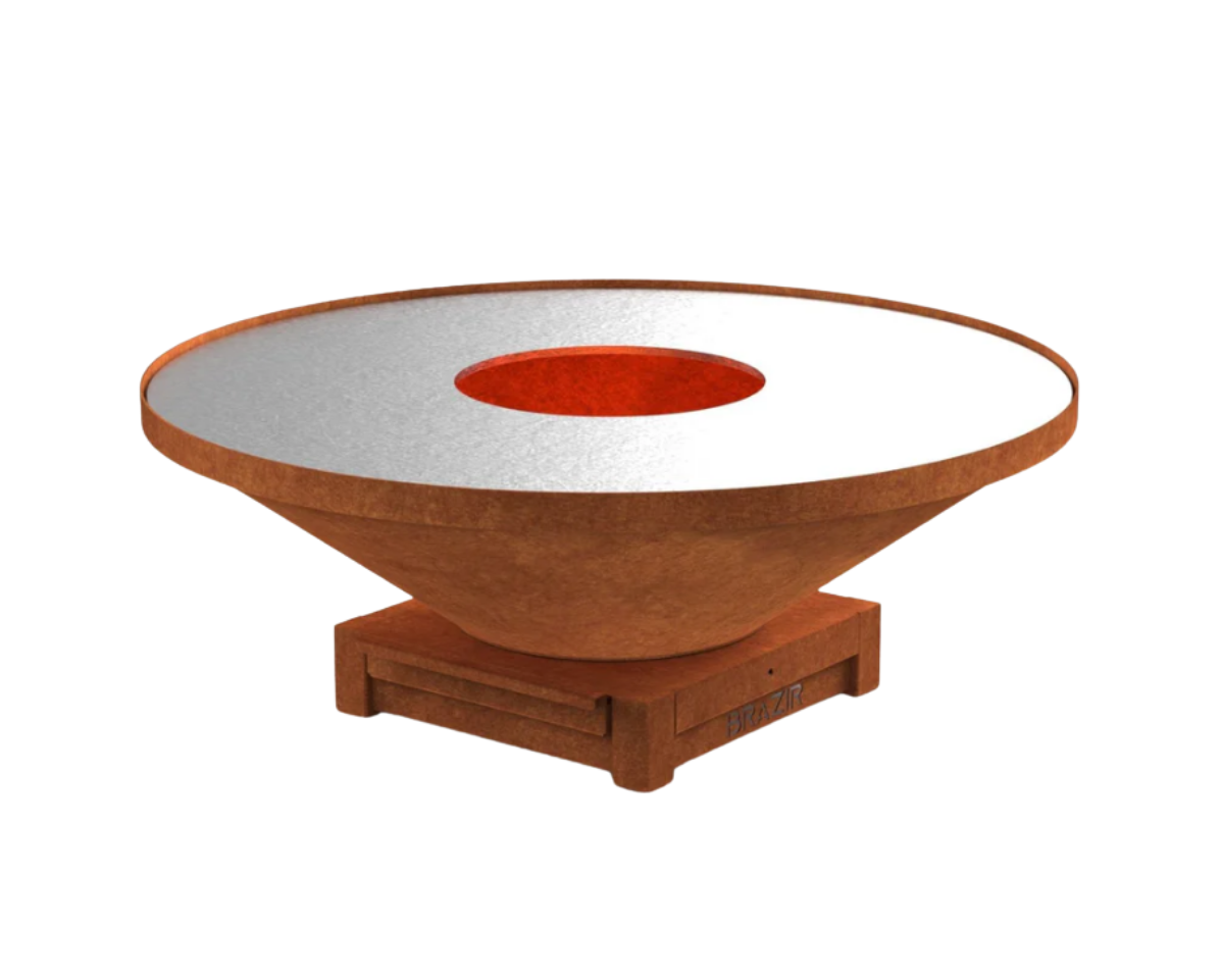 brasero 1040 s rouille rond brasero modèle 1040 s de la marque brazir couleur rouille, rond