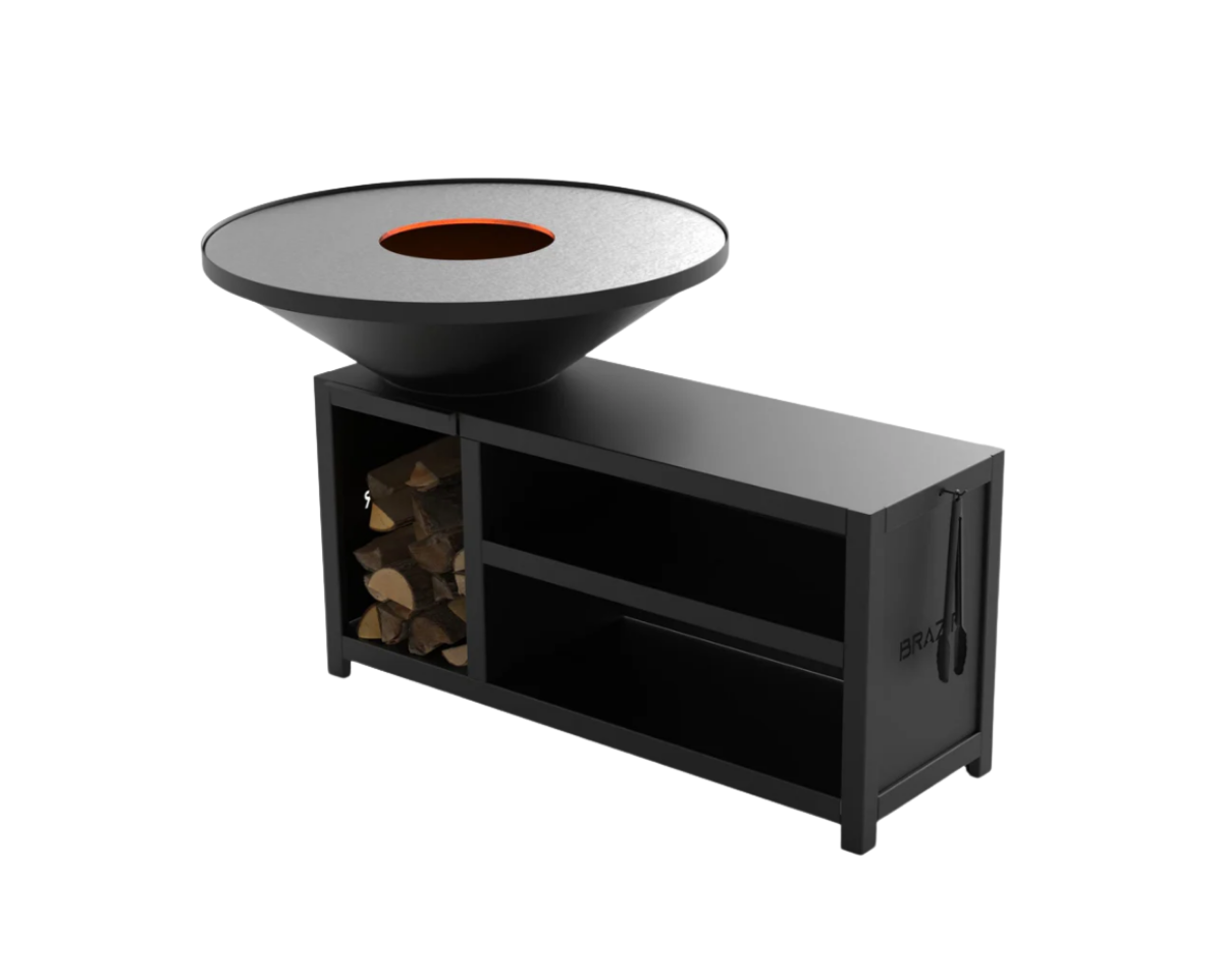 brasero modèle 1040 xl de la marque brazir couleur noir, rond