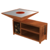 brasero modèle 1040 xl de la marque brazir couleur rouille, carré