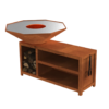 brasero modèle 1040 xl de la marque brazir couleur rouille, hexagonal