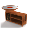 brasero modèle 1040 xl de la marque brazir couleur rouille, rond