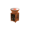 brasero modèle 640 m de la marque brazir couleur rouille, rond