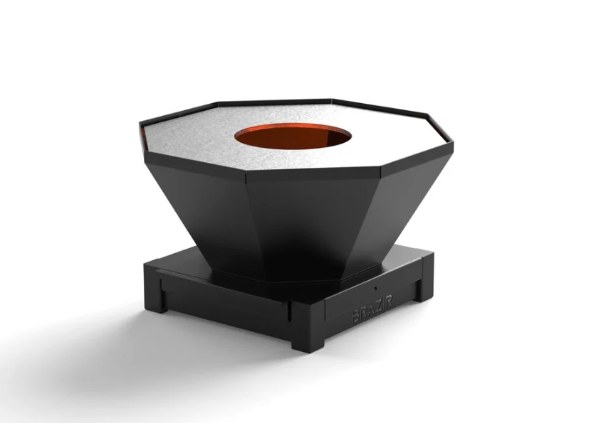 brasero 640 S noir hexagonal brasero modèle 640 s de la marque brazir couleur noir, hexagonal