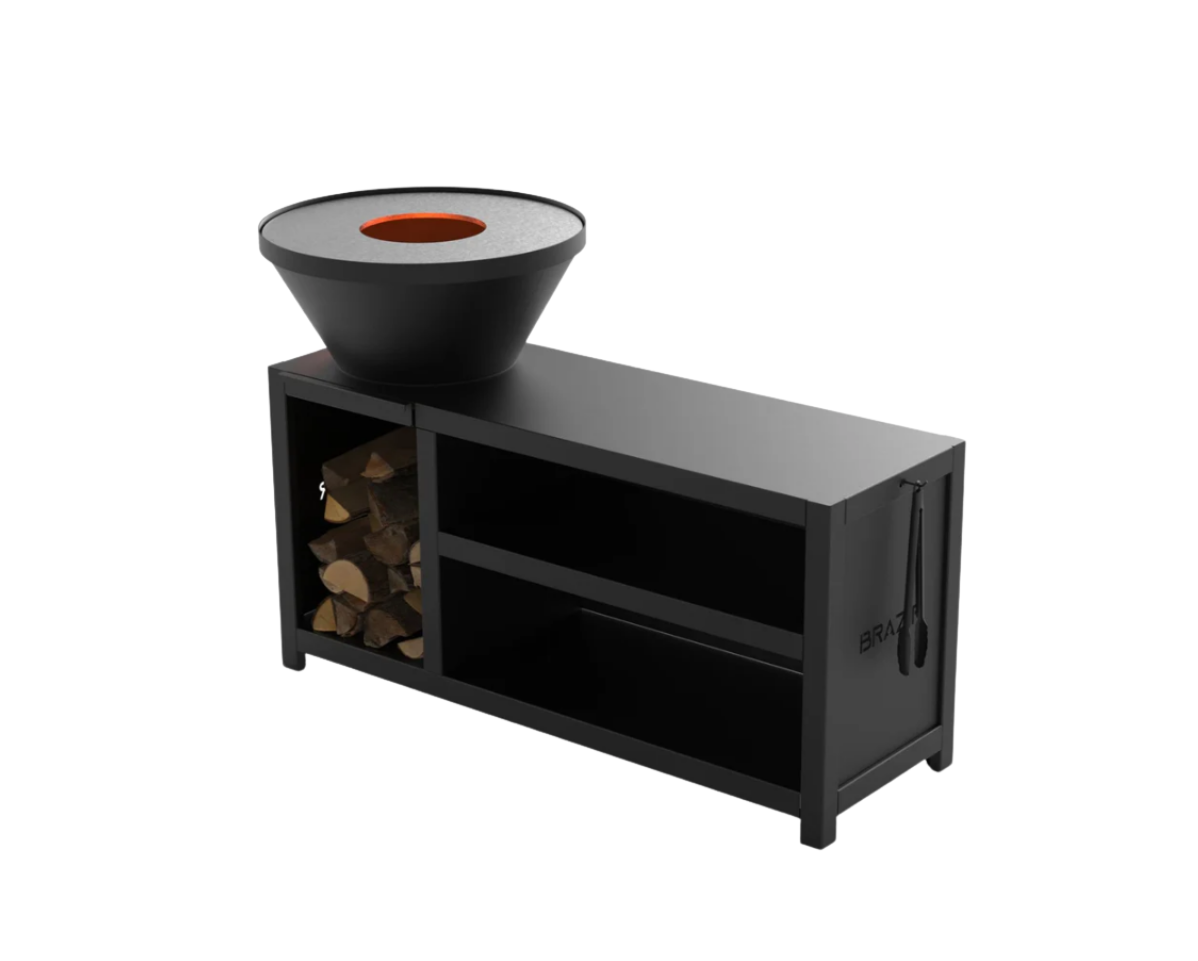 brasero modèle 640 xl de la marque brazir couleur noir, rond