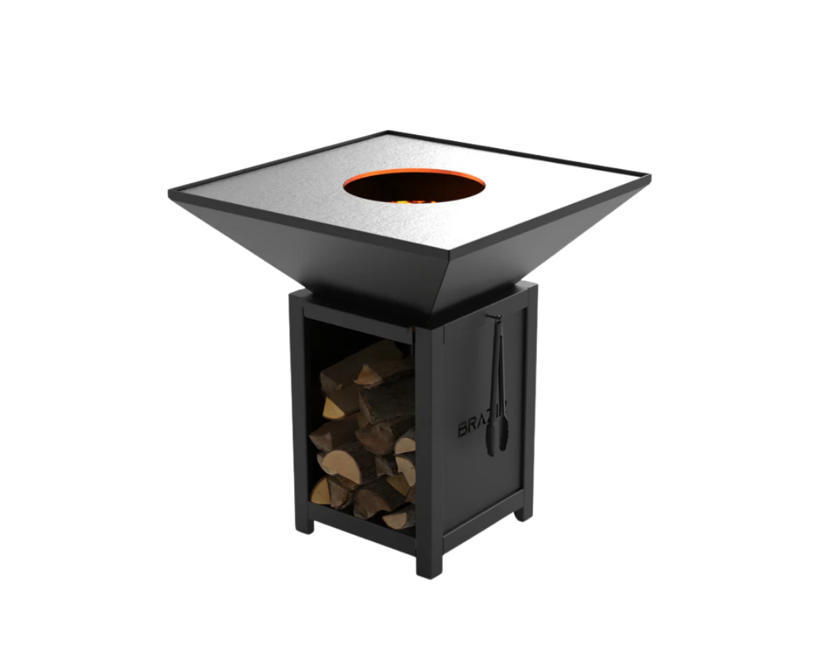 brasero modèle 840 m de la marque brazir couleur noir, carré