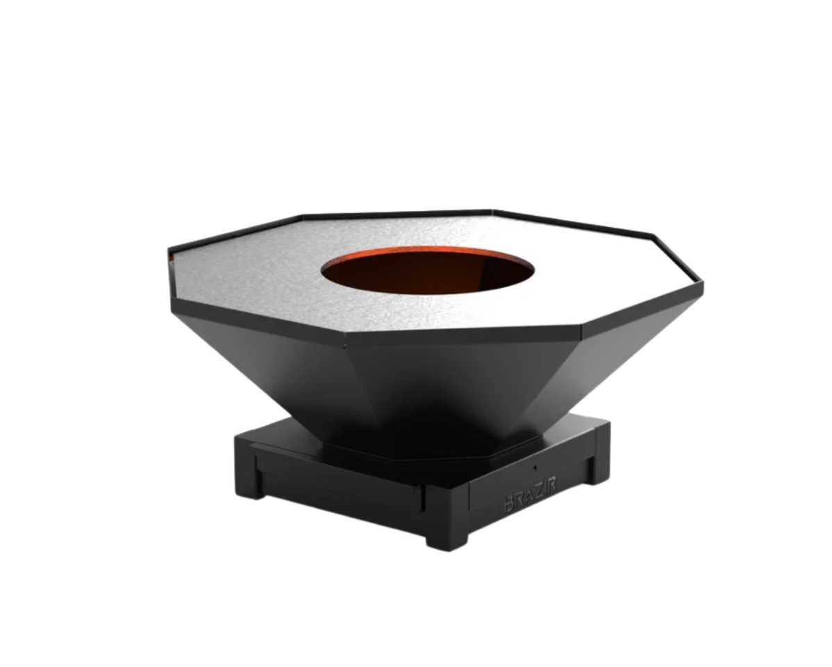 brasero modèle 840 s de la marque brazir couleur noir, hexagonal