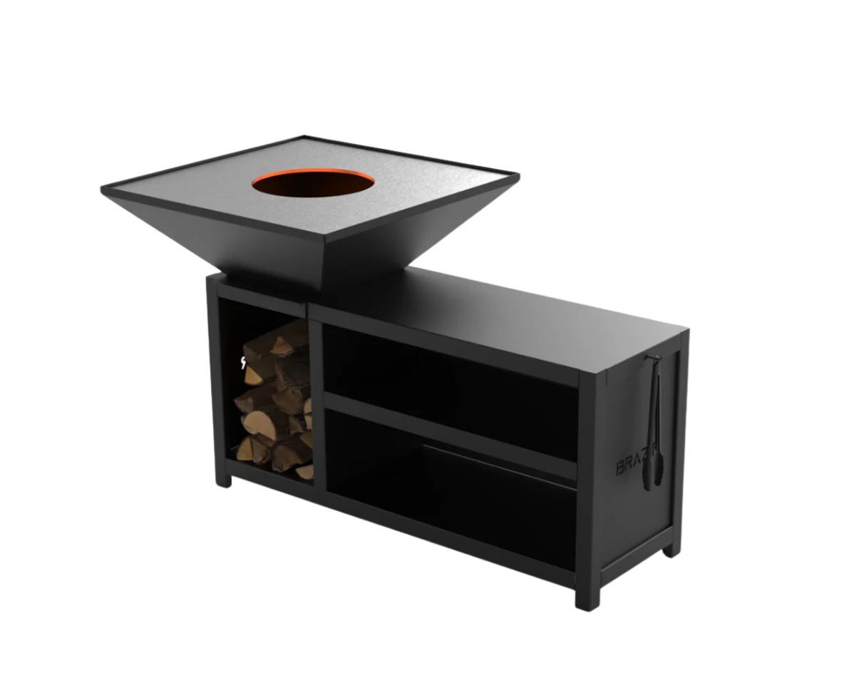 brasero 840 xl noir carré brasero modèle 840 xl de la marque brazir couleur noir, carré