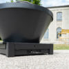 zoom sur le brasero 640 s noir rond