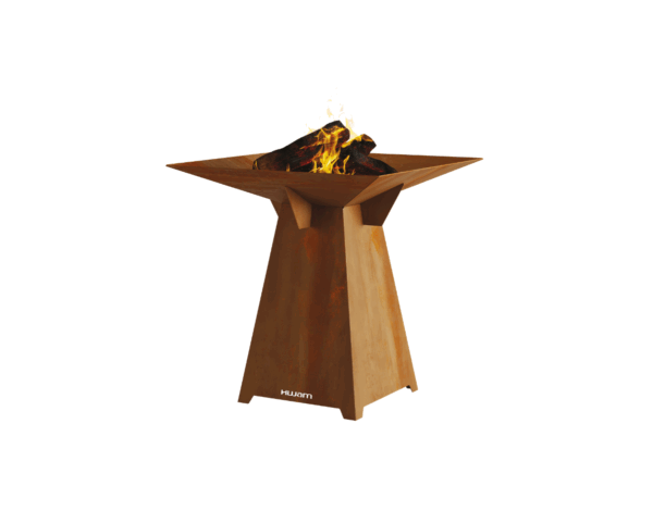 brasero modèle fuego de la marque vulx en acier corten