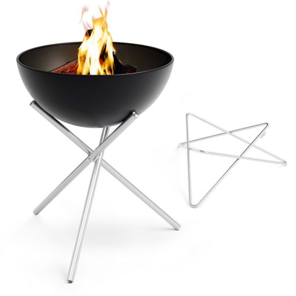 brasero bowl 70 avec set grille flex parfait pour se réchauffer durant vos soirées
