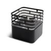 brasero cube noir barbecue parfait pour se réchauffer durant vos soirées