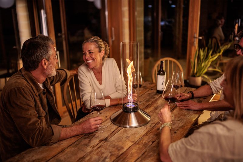 spin X 1200 ambiance 2 ambiance feu de table spin x 1200 de la marque höfats, couleur argent